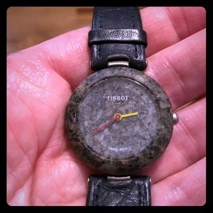 Vintage Tissot Genuine Rock men’s watch bkleather